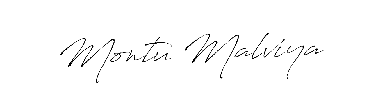 Make a beautiful signature design for name Montu Malviya. With this signature (Antro_Vectra) style, you can create a handwritten signature for free. Montu Malviya signature style 6 images and pictures png