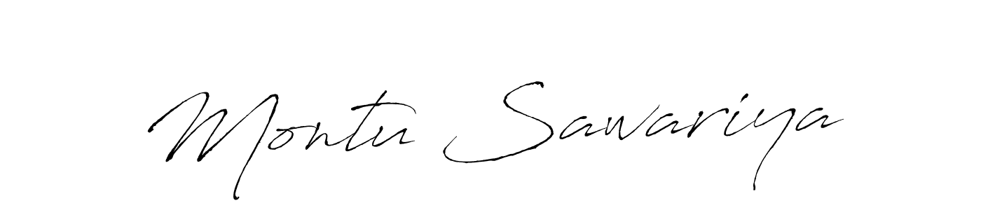 Make a beautiful signature design for name Montu Sawariya. With this signature (Antro_Vectra) style, you can create a handwritten signature for free. Montu Sawariya signature style 6 images and pictures png