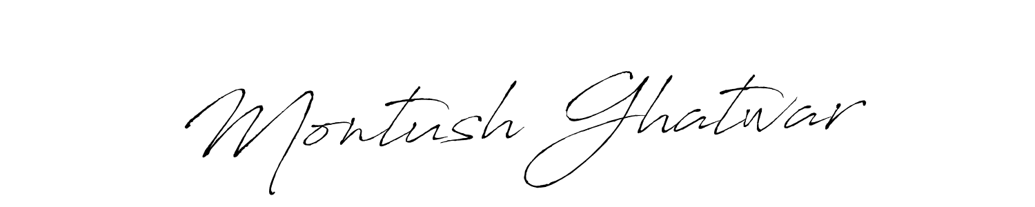 Montush Ghatwar stylish signature style. Best Handwritten Sign (Antro_Vectra) for my name. Handwritten Signature Collection Ideas for my name Montush Ghatwar. Montush Ghatwar signature style 6 images and pictures png