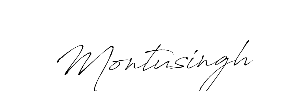 How to make Montusingh signature? Antro_Vectra is a professional autograph style. Create handwritten signature for Montusingh name. Montusingh signature style 6 images and pictures png