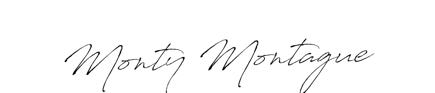 Also we have Monty Montague name is the best signature style. Create professional handwritten signature collection using Antro_Vectra autograph style. Monty Montague signature style 6 images and pictures png