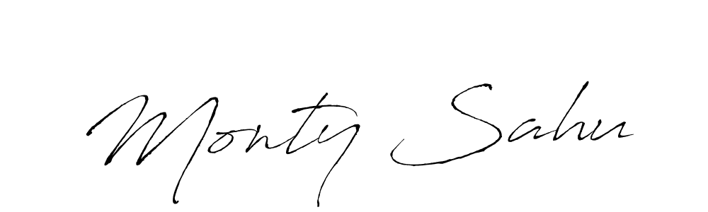 How to Draw Monty Sahu signature style? Antro_Vectra is a latest design signature styles for name Monty Sahu. Monty Sahu signature style 6 images and pictures png
