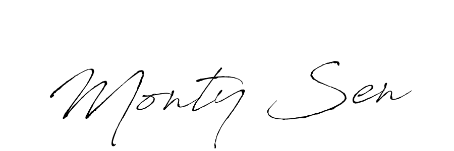 Also we have Monty Sen name is the best signature style. Create professional handwritten signature collection using Antro_Vectra autograph style. Monty Sen signature style 6 images and pictures png