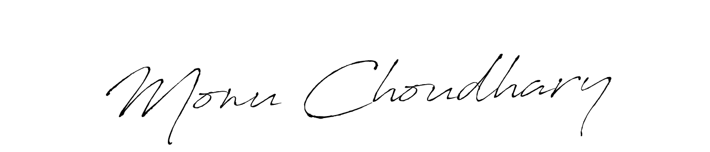 Antro_Vectra is a professional signature style that is perfect for those who want to add a touch of class to their signature. It is also a great choice for those who want to make their signature more unique. Get Monu Choudhary name to fancy signature for free. Monu Choudhary signature style 6 images and pictures png