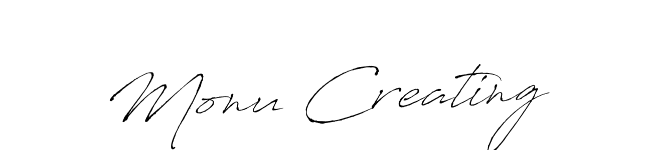 Design your own signature with our free online signature maker. With this signature software, you can create a handwritten (Antro_Vectra) signature for name Monu Creating. Monu Creating signature style 6 images and pictures png