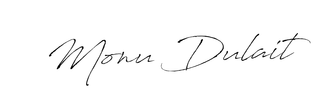 Create a beautiful signature design for name Monu Dulait. With this signature (Antro_Vectra) fonts, you can make a handwritten signature for free. Monu Dulait signature style 6 images and pictures png