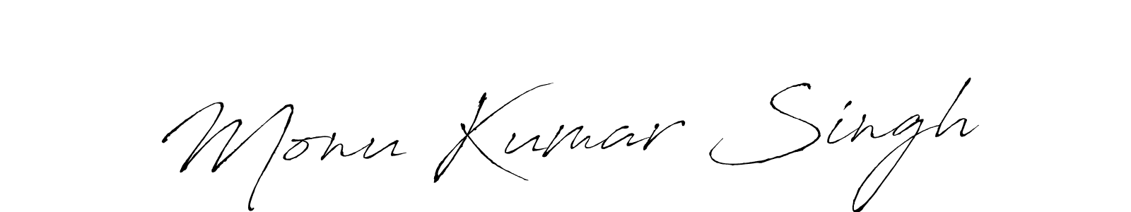 How to make Monu Kumar Singh signature? Antro_Vectra is a professional autograph style. Create handwritten signature for Monu Kumar Singh name. Monu Kumar Singh signature style 6 images and pictures png