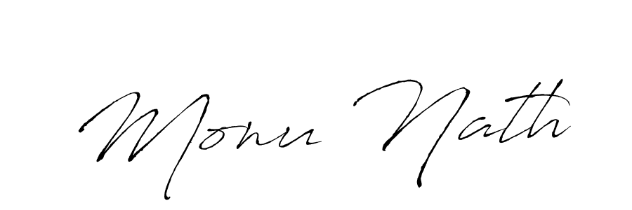 Make a beautiful signature design for name Monu Nath. With this signature (Antro_Vectra) style, you can create a handwritten signature for free. Monu Nath signature style 6 images and pictures png
