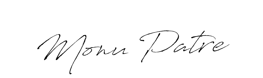 Use a signature maker to create a handwritten signature online. With this signature software, you can design (Antro_Vectra) your own signature for name Monu Patre. Monu Patre signature style 6 images and pictures png