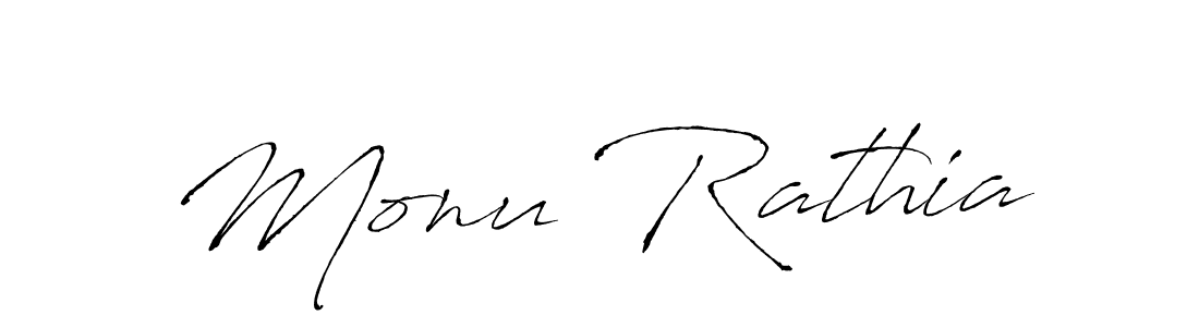 Create a beautiful signature design for name Monu Rathia. With this signature (Antro_Vectra) fonts, you can make a handwritten signature for free. Monu Rathia signature style 6 images and pictures png