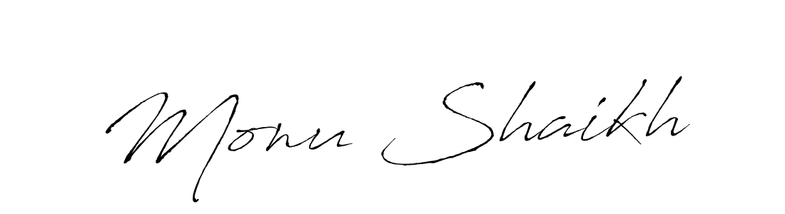 Use a signature maker to create a handwritten signature online. With this signature software, you can design (Antro_Vectra) your own signature for name Monu Shaikh. Monu Shaikh signature style 6 images and pictures png