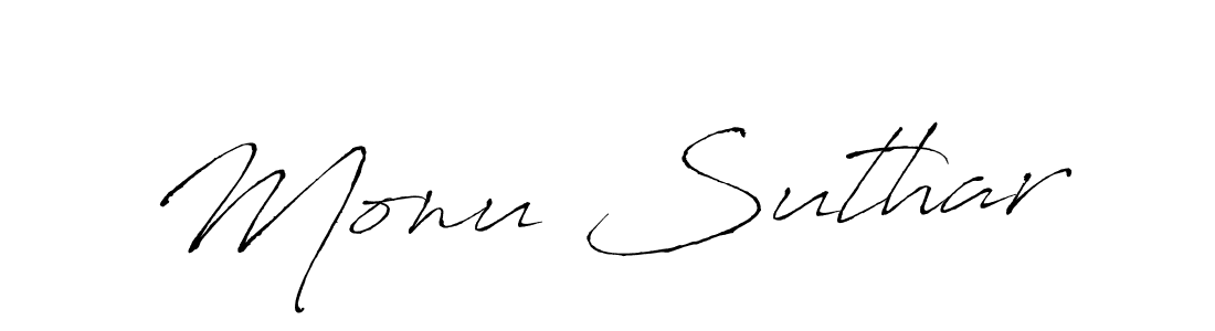 Use a signature maker to create a handwritten signature online. With this signature software, you can design (Antro_Vectra) your own signature for name Monu Suthar. Monu Suthar signature style 6 images and pictures png