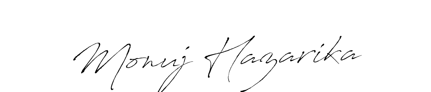 How to make Monuj Hazarika signature? Antro_Vectra is a professional autograph style. Create handwritten signature for Monuj Hazarika name. Monuj Hazarika signature style 6 images and pictures png