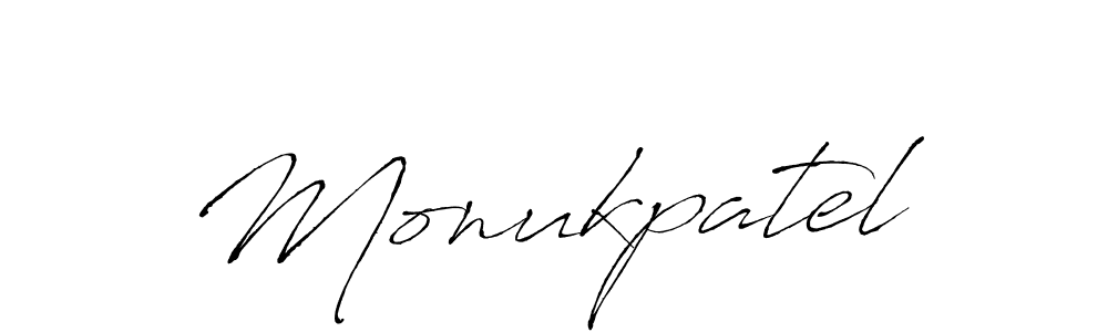 Design your own signature with our free online signature maker. With this signature software, you can create a handwritten (Antro_Vectra) signature for name Monukpatel. Monukpatel signature style 6 images and pictures png