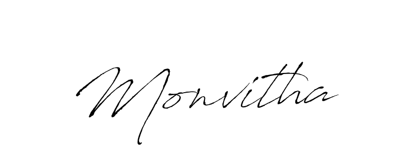 Design your own signature with our free online signature maker. With this signature software, you can create a handwritten (Antro_Vectra) signature for name Monvitha. Monvitha signature style 6 images and pictures png