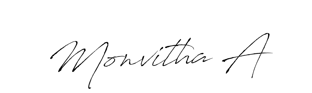 It looks lik you need a new signature style for name Monvitha A. Design unique handwritten (Antro_Vectra) signature with our free signature maker in just a few clicks. Monvitha A signature style 6 images and pictures png