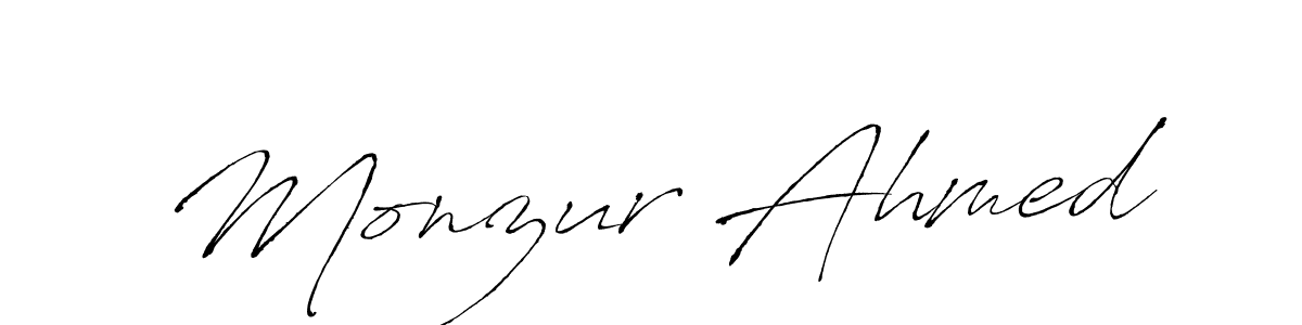 The best way (Antro_Vectra) to make a short signature is to pick only two or three words in your name. The name Monzur Ahmed include a total of six letters. For converting this name. Monzur Ahmed signature style 6 images and pictures png