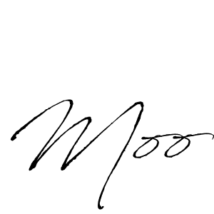 Moo stylish signature style. Best Handwritten Sign (Antro_Vectra) for my name. Handwritten Signature Collection Ideas for my name Moo. Moo signature style 6 images and pictures png