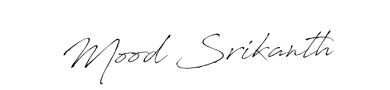 You should practise on your own different ways (Antro_Vectra) to write your name (Mood Srikanth) in signature. don't let someone else do it for you. Mood Srikanth signature style 6 images and pictures png