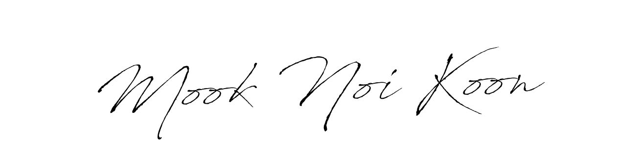 How to make Mook Noi Koon name signature. Use Antro_Vectra style for creating short signs online. This is the latest handwritten sign. Mook Noi Koon signature style 6 images and pictures png