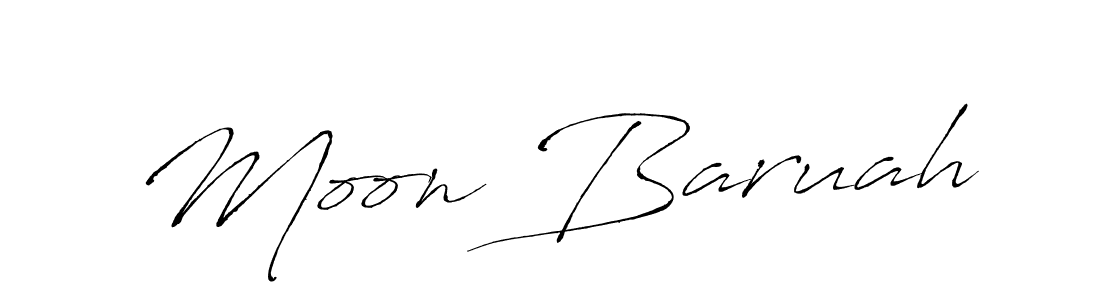Create a beautiful signature design for name Moon Baruah. With this signature (Antro_Vectra) fonts, you can make a handwritten signature for free. Moon Baruah signature style 6 images and pictures png