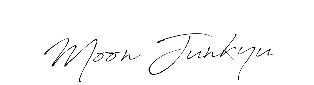 Create a beautiful signature design for name Moon Junkyu. With this signature (Antro_Vectra) fonts, you can make a handwritten signature for free. Moon Junkyu signature style 6 images and pictures png