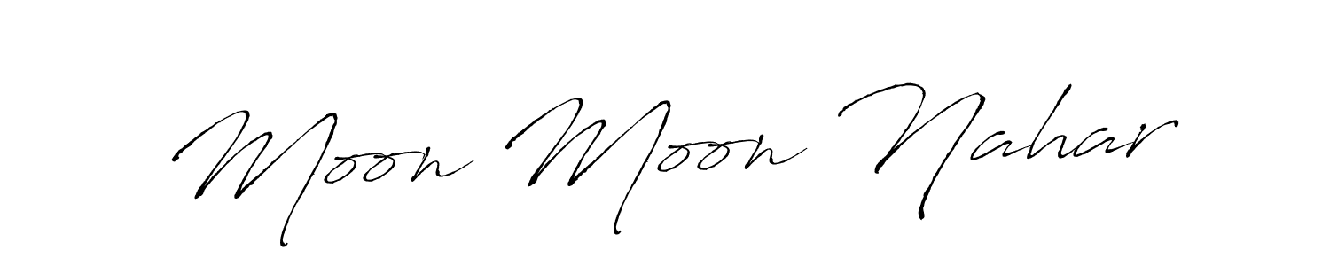 How to make Moon Moon Nahar name signature. Use Antro_Vectra style for creating short signs online. This is the latest handwritten sign. Moon Moon Nahar signature style 6 images and pictures png