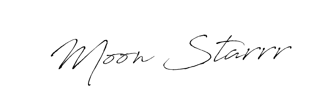 Make a beautiful signature design for name Moon Starrr. With this signature (Antro_Vectra) style, you can create a handwritten signature for free. Moon Starrr signature style 6 images and pictures png