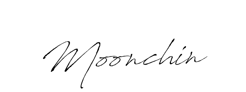 Make a beautiful signature design for name Moonchin. With this signature (Antro_Vectra) style, you can create a handwritten signature for free. Moonchin signature style 6 images and pictures png