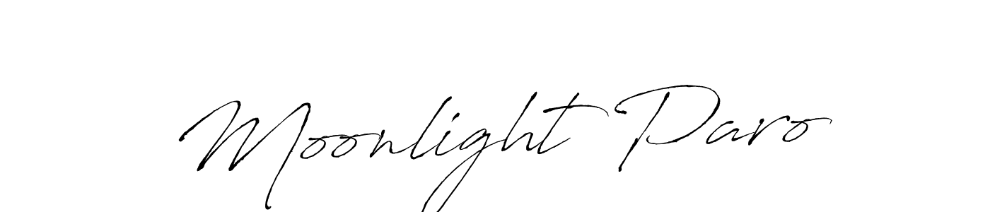 Design your own signature with our free online signature maker. With this signature software, you can create a handwritten (Antro_Vectra) signature for name Moonlight Paro. Moonlight Paro signature style 6 images and pictures png