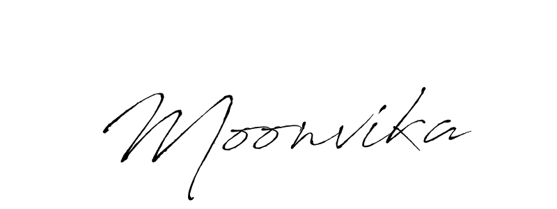 How to make Moonvika name signature. Use Antro_Vectra style for creating short signs online. This is the latest handwritten sign. Moonvika signature style 6 images and pictures png