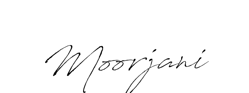Make a beautiful signature design for name Moorjani. With this signature (Antro_Vectra) style, you can create a handwritten signature for free. Moorjani signature style 6 images and pictures png