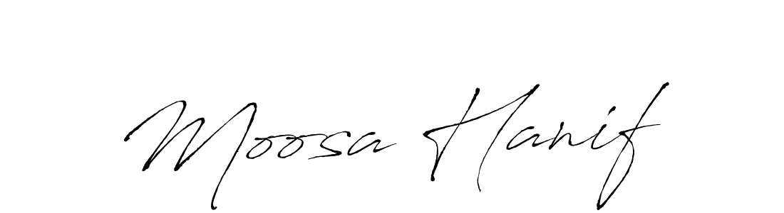 It looks lik you need a new signature style for name Moosa Hanif. Design unique handwritten (Antro_Vectra) signature with our free signature maker in just a few clicks. Moosa Hanif signature style 6 images and pictures png