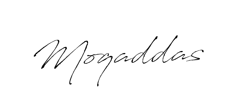 Use a signature maker to create a handwritten signature online. With this signature software, you can design (Antro_Vectra) your own signature for name Moqaddas. Moqaddas signature style 6 images and pictures png