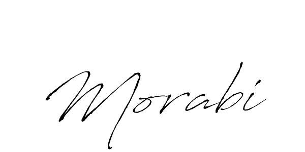 Use a signature maker to create a handwritten signature online. With this signature software, you can design (Antro_Vectra) your own signature for name Morabi. Morabi signature style 6 images and pictures png