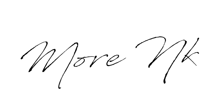 Make a beautiful signature design for name More Nk. With this signature (Antro_Vectra) style, you can create a handwritten signature for free. More Nk signature style 6 images and pictures png