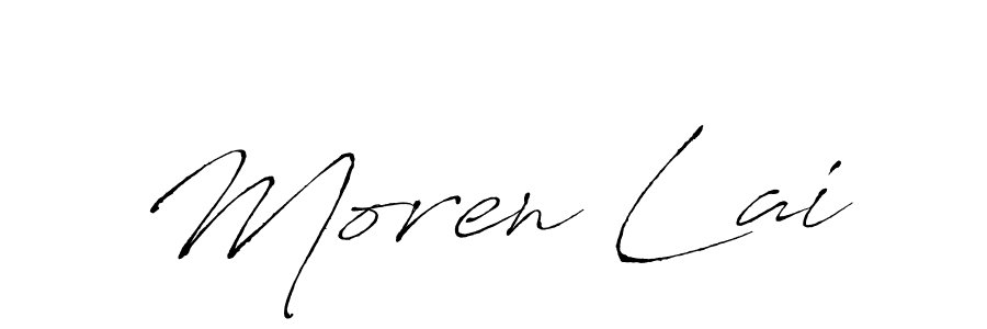 How to make Moren Lai signature? Antro_Vectra is a professional autograph style. Create handwritten signature for Moren Lai name. Moren Lai signature style 6 images and pictures png