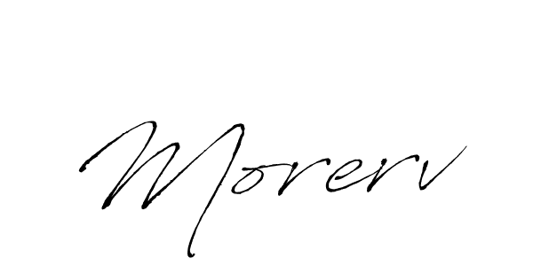 Make a beautiful signature design for name Morerv. With this signature (Antro_Vectra) style, you can create a handwritten signature for free. Morerv signature style 6 images and pictures png