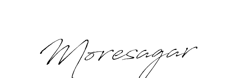 Make a beautiful signature design for name Moresagar. With this signature (Antro_Vectra) style, you can create a handwritten signature for free. Moresagar signature style 6 images and pictures png
