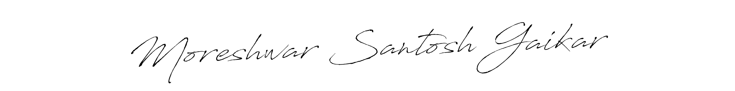 How to make Moreshwar Santosh Gaikar signature? Antro_Vectra is a professional autograph style. Create handwritten signature for Moreshwar Santosh Gaikar name. Moreshwar Santosh Gaikar signature style 6 images and pictures png