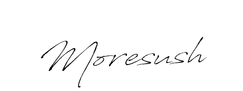 Design your own signature with our free online signature maker. With this signature software, you can create a handwritten (Antro_Vectra) signature for name Moresush. Moresush signature style 6 images and pictures png