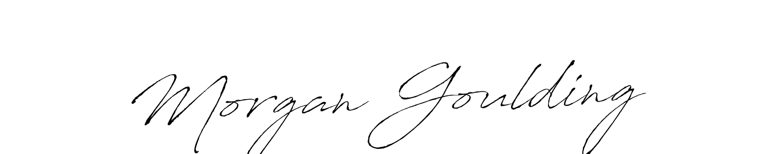 Morgan Goulding stylish signature style. Best Handwritten Sign (Antro_Vectra) for my name. Handwritten Signature Collection Ideas for my name Morgan Goulding. Morgan Goulding signature style 6 images and pictures png