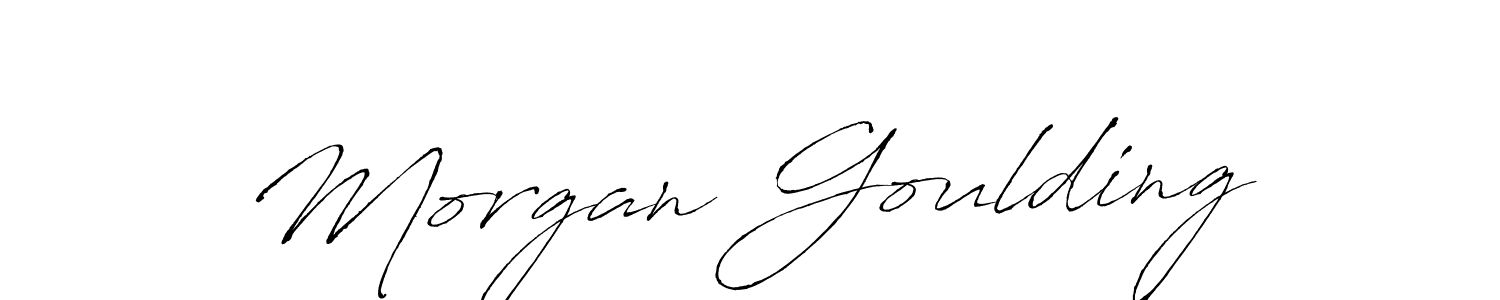 Make a beautiful signature design for name Morgan Goulding. With this signature (Antro_Vectra) style, you can create a handwritten signature for free. Morgan Goulding signature style 6 images and pictures png