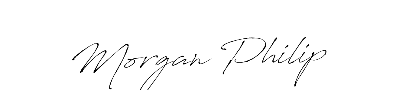 Make a beautiful signature design for name Morgan Philip. With this signature (Antro_Vectra) style, you can create a handwritten signature for free. Morgan Philip signature style 6 images and pictures png