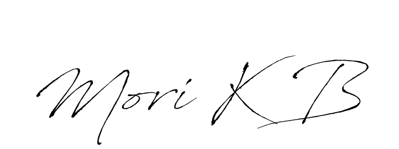 Make a beautiful signature design for name Mori K B. With this signature (Antro_Vectra) style, you can create a handwritten signature for free. Mori K B signature style 6 images and pictures png