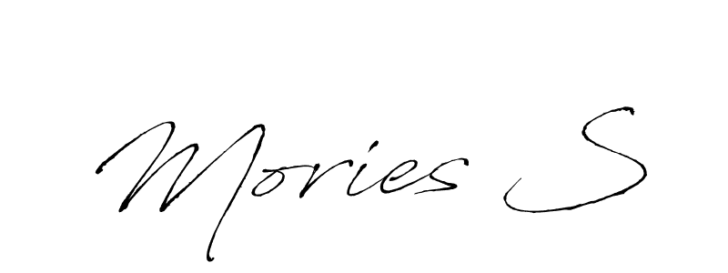It looks lik you need a new signature style for name Mories S. Design unique handwritten (Antro_Vectra) signature with our free signature maker in just a few clicks. Mories S signature style 6 images and pictures png