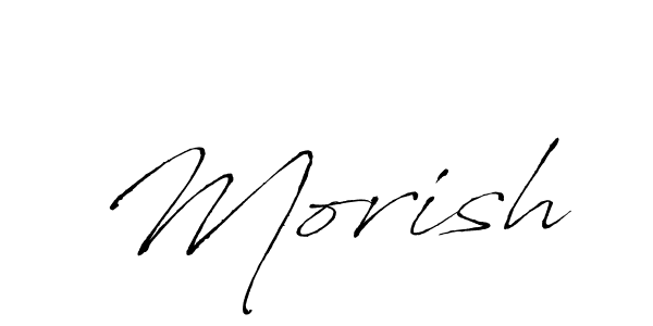 How to make Morish name signature. Use Antro_Vectra style for creating short signs online. This is the latest handwritten sign. Morish signature style 6 images and pictures png