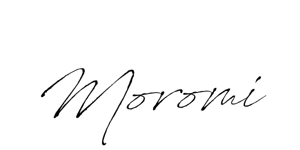 Design your own signature with our free online signature maker. With this signature software, you can create a handwritten (Antro_Vectra) signature for name Moromi. Moromi signature style 6 images and pictures png
