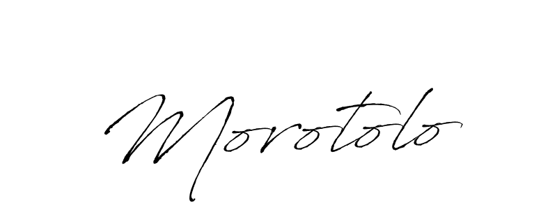 Morotolo stylish signature style. Best Handwritten Sign (Antro_Vectra) for my name. Handwritten Signature Collection Ideas for my name Morotolo. Morotolo signature style 6 images and pictures png