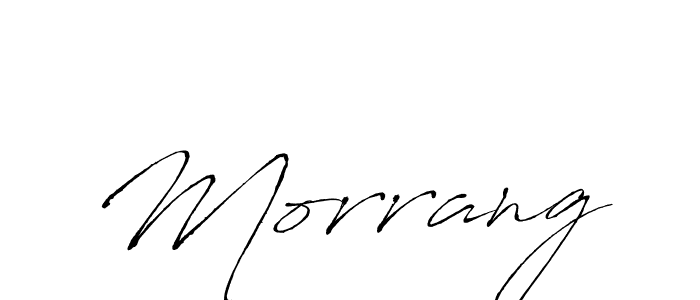 Use a signature maker to create a handwritten signature online. With this signature software, you can design (Antro_Vectra) your own signature for name Morrang. Morrang signature style 6 images and pictures png